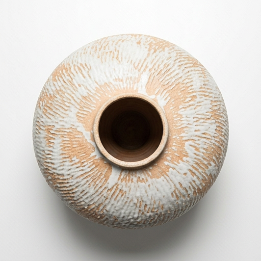 Wabi-Sabi Inspired Textured White & Terracotta Moon Jar