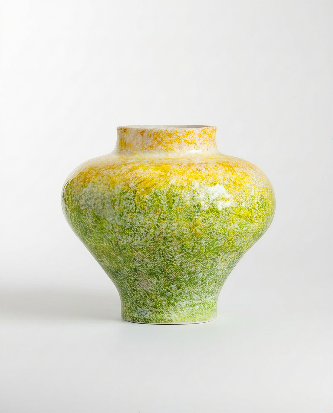 "Sunlit Meadow" Artisanal Reactive Glaze Ceramic Vase