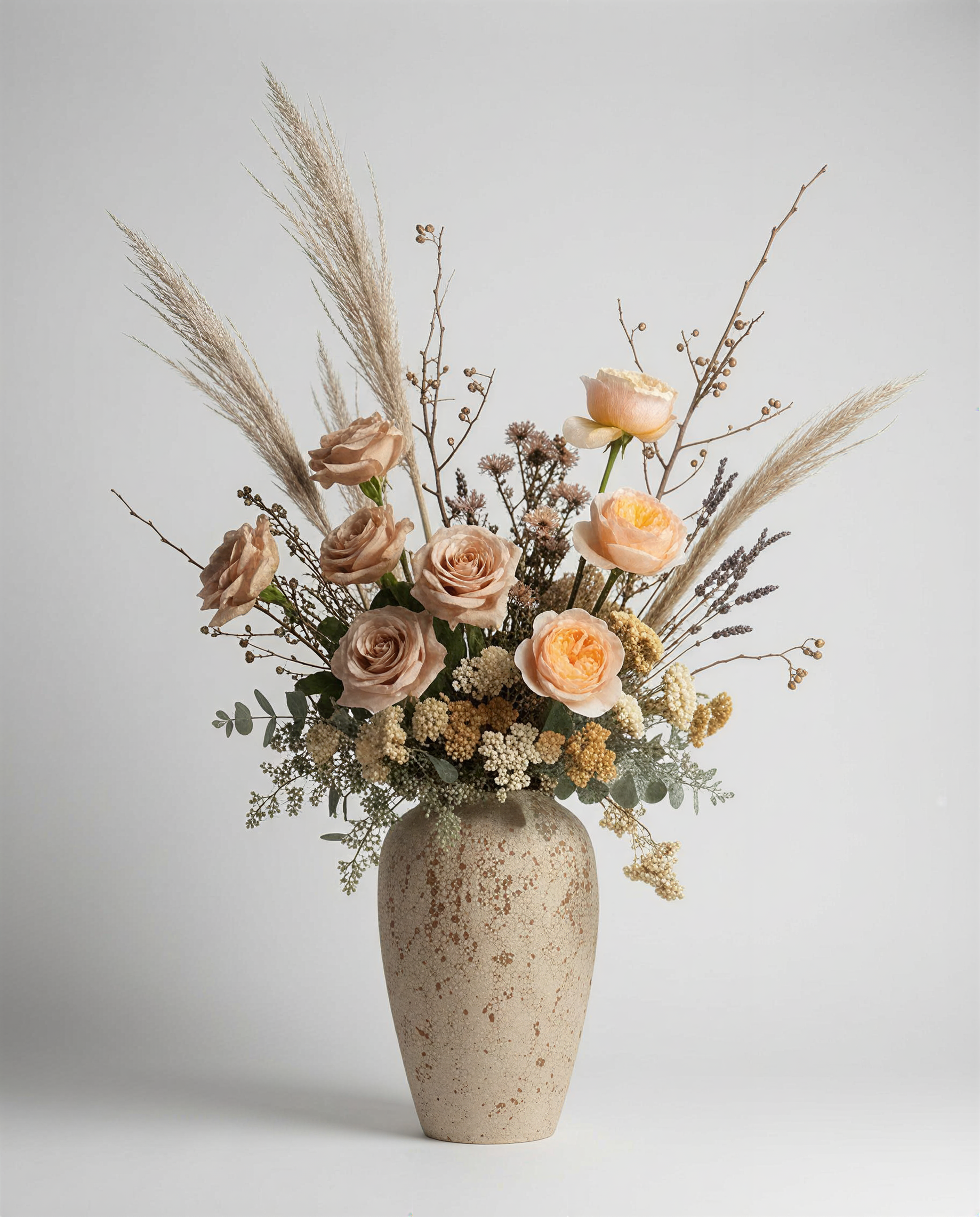 Hand-Finished Earthy Speckled Ceramic Vase – Rustic Mottled Stoneware for Organic Modern Decor